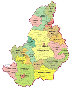 Карта консульского округа в Даугавпилсе Латвия