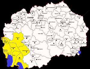 Карта консульского округа почётного консульства в Охриде Македония