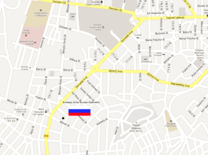 Карта посольства России в Эритрее